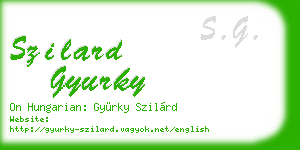 szilard gyurky business card