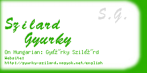 szilard gyurky business card